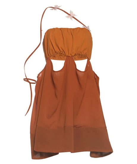 Enchanting White Butterfly Cut Out Mini Dress - Y2K Party, Halloween & Resort Chic