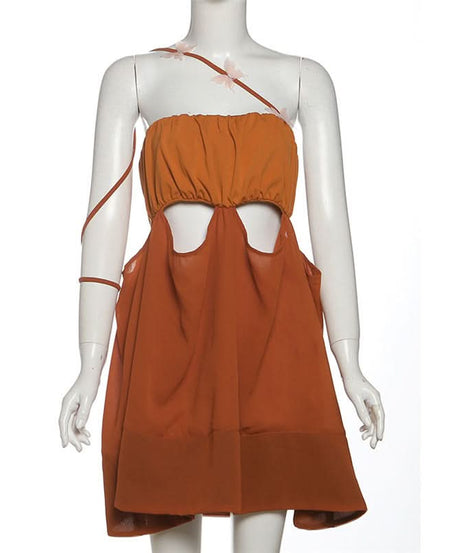 Enchanting White Butterfly Cut Out Mini Dress - Y2K Party, Halloween & Resort Chic