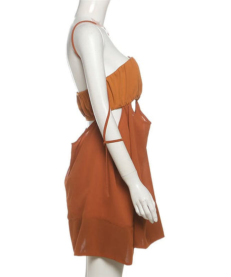 Enchanting White Butterfly Cut Out Mini Dress - Y2K Party, Halloween & Resort Chic