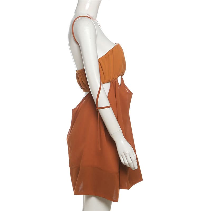 Enchanting White Butterfly Cut Out Mini Dress - Y2K Party, Halloween & Resort Chic