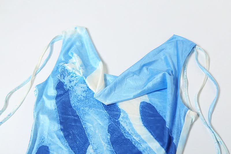 Azure Aura Backless Cowl Neck Maxi Dress - Fall Gala & Winter Escape Ready