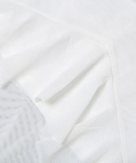 Elegant White Ruffled Mesh Maxi Dress - Strapless Tiered Gown for Holiday Parties & Resort Escapes