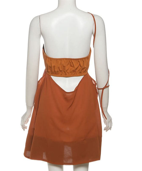 Enchanting White Butterfly Cut Out Mini Dress - Y2K Party, Halloween & Resort Chic