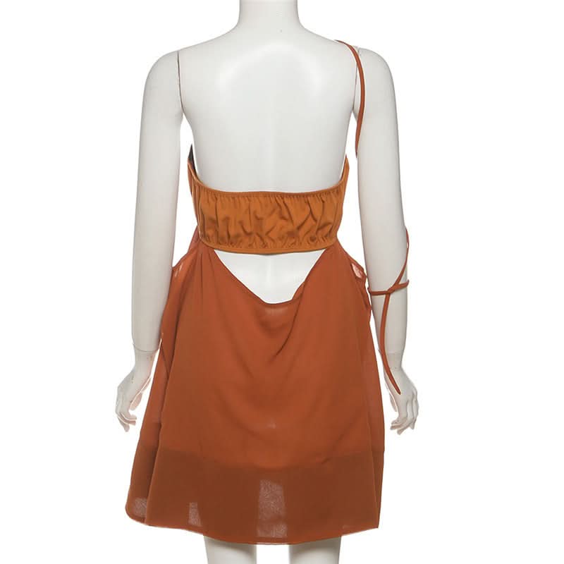 Enchanting White Butterfly Cut Out Mini Dress - Y2K Party, Halloween & Resort Chic