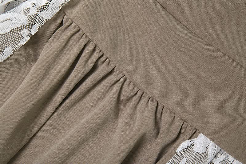 Mystical Asymmetrical Lace Mini Skirt - Fall Boho Chic & Halloween Ready for Women