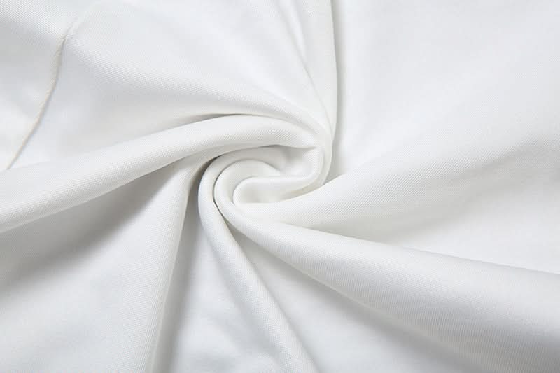 Angelic Sparkle Ruffle Halter Romper - White Bodycon Fall Fashion