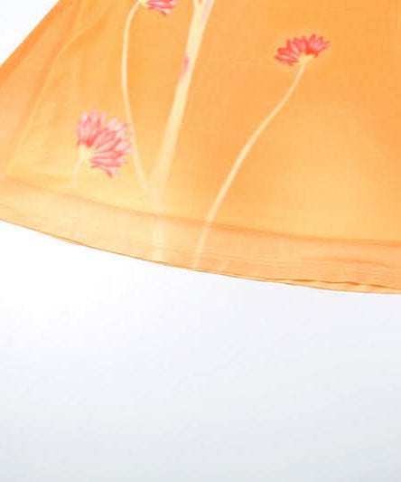 Autumn Glow Floral Mesh Maxi Skirt | Vibrant Gradient & Effortless Style