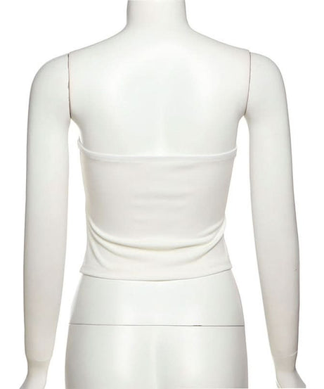 Radiant Lily Floral Tube Top – Chic Strapless Crop for Fall Outfits & Getaways