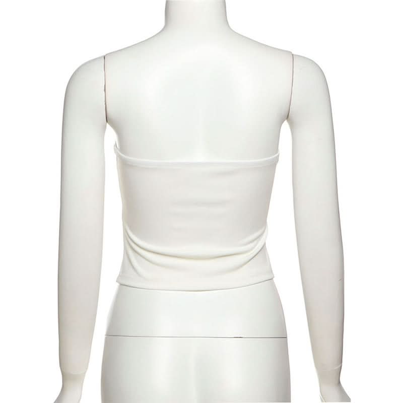 Radiant Lily Floral Tube Top – Chic Strapless Crop for Fall Outfits & Getaways