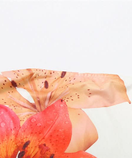 Radiant Lily Floral Tube Top – Chic Strapless Crop for Fall Outfits & Getaways