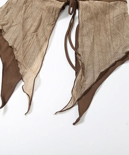 Boho Enchantress Halter Tiered Top - Autumn Festival & Y2K Style