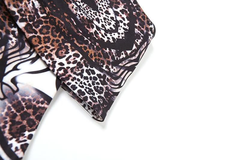 Savage Chic Leopard Zebra Mix Halter Top - Fall Party & Halloween Ready Backless Tie