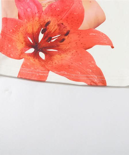 Radiant Lily Floral Tube Top – Chic Strapless Crop for Fall Outfits & Getaways