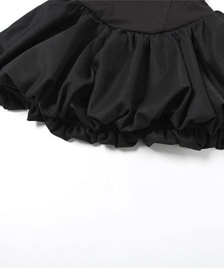 Chic White Strapless Backless Bubble Mini Dress - Structured Bodice for Holiday Parties & Events