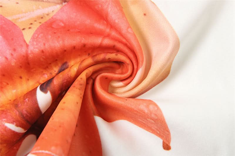 Radiant Lily Floral Tube Top – Chic Strapless Crop for Fall Outfits & Getaways