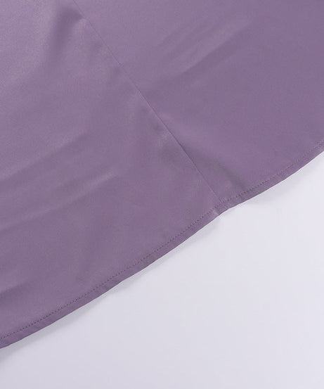 The 'Lavender Lustre' Ruched Satin Maxi Dress - Your Go-To for Fall Parties & Holiday Glam