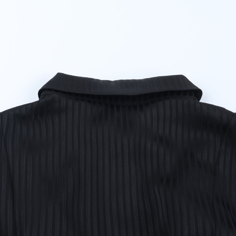 Chic Victorian Ruffle Collar Peplum Blouse - Elegant Fall & Holiday Button-Up Top