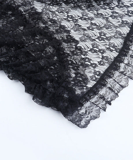 Bewitching Velvet & Lace Off-Shoulder High-Low Dress - Perfect for Halloween & Fall Parties