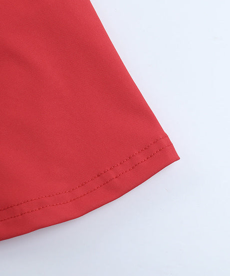 Radiant Ruby Red Tie-Shoulder Ruched Maxi Dress - Fall & Holiday Party Perfect