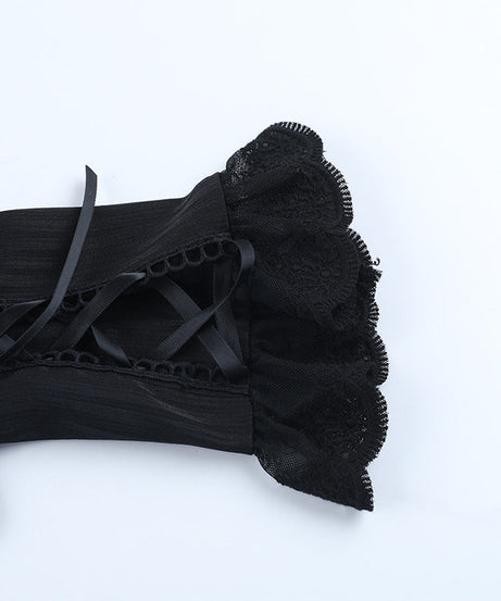 Gothic Romance Ruffle Blouse & Tiered Skirt Set | Spooky Chic Fall & Halloween Fashion