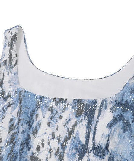 Dazzling Blue Snakeskin Glitter Ruffle Mini Dress - Your Ultimate Fall & Holiday Party Look