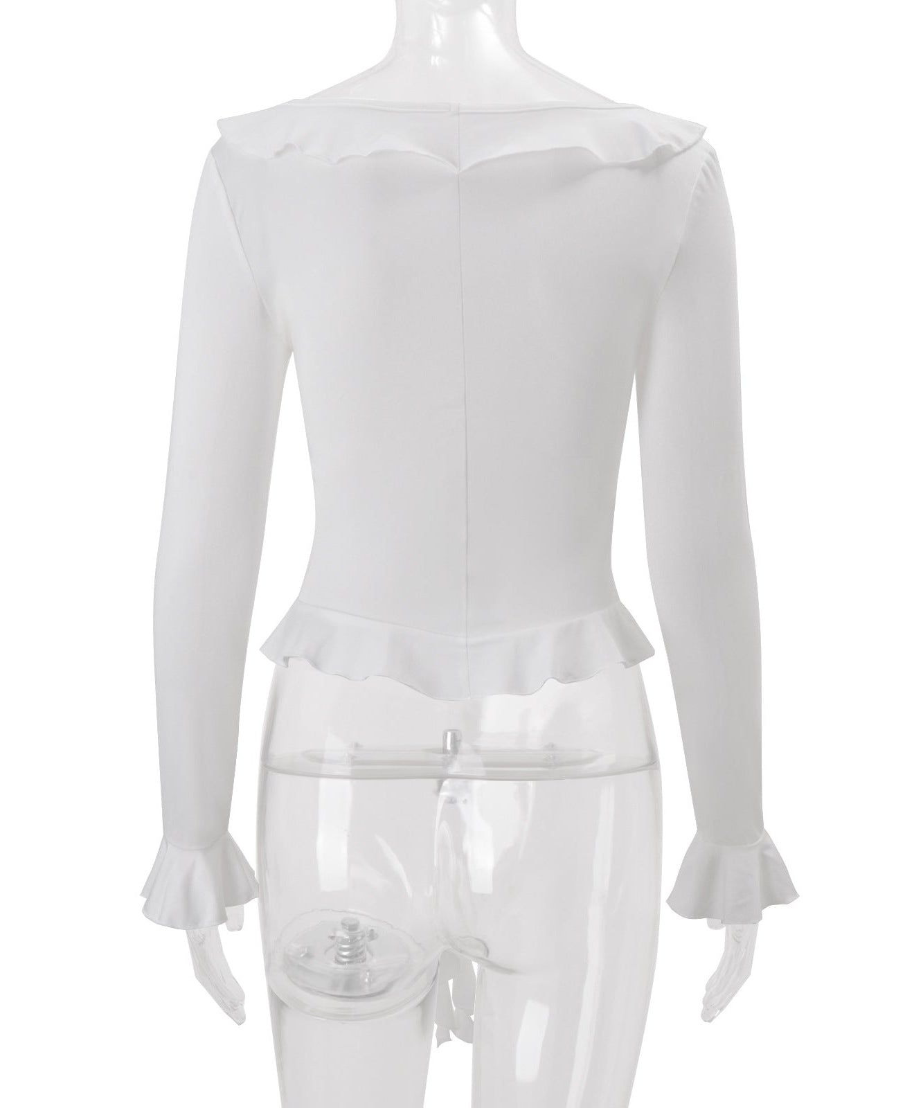 Romantic Ruffle Tie-Front Blouse: Flared Sleeve Peplum Top - Cozy Fall Chic