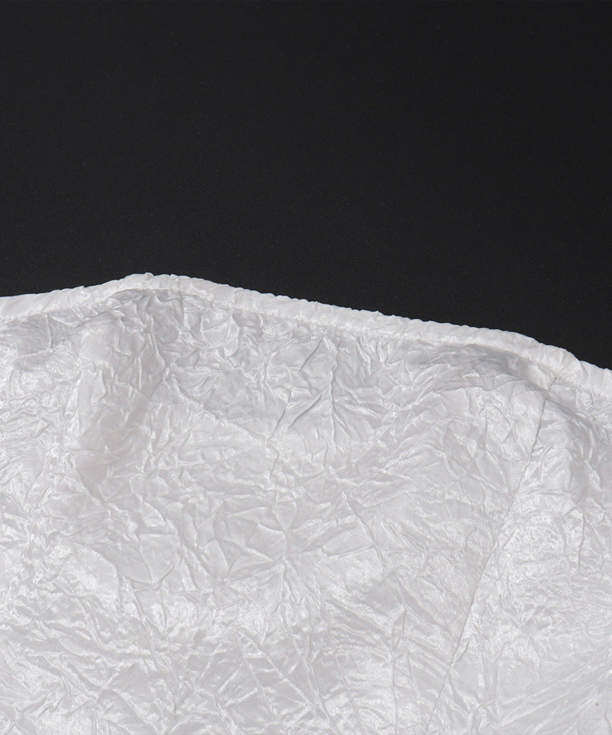 Chic White Textured Halter Mini Dress with Bubble Hem | Fall & Holiday Party Ready