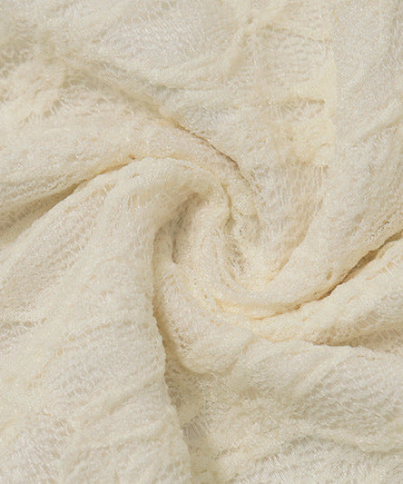 Dreamy Cream Lace Halter Mini Dress & Shrug Set - Perfect for Fall Events & Date Nights