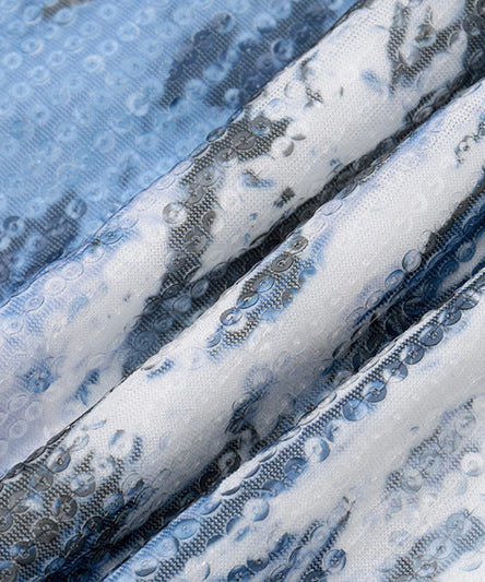 Dazzling Blue Snakeskin Glitter Ruffle Mini Dress - Your Ultimate Fall & Holiday Party Look