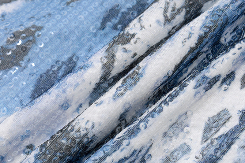 Dazzling Blue Snakeskin Glitter Ruffle Mini Dress - Your Ultimate Fall & Holiday Party Look