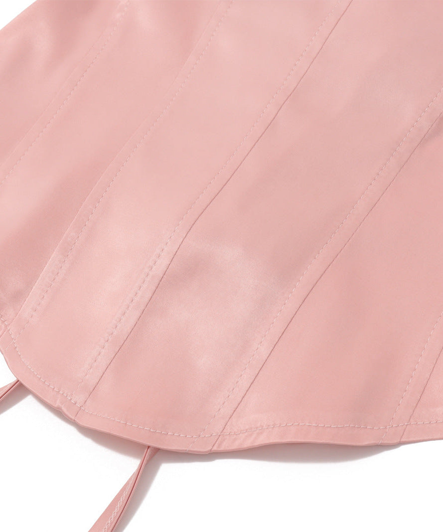 Elevated Blush Pink Satin Corset Cami Top - Fall & Holiday Party Ready
