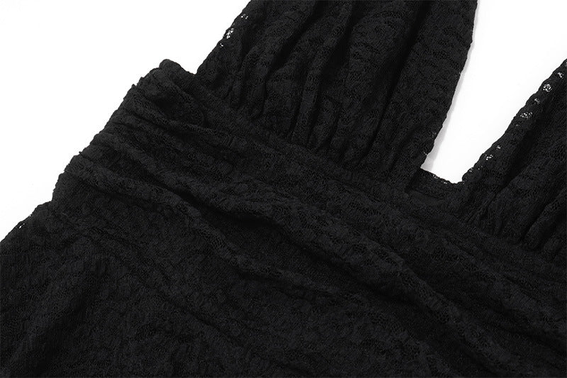 Sultry Black Lace Deep V Peplum Top | Fall & Holiday Party Perfect