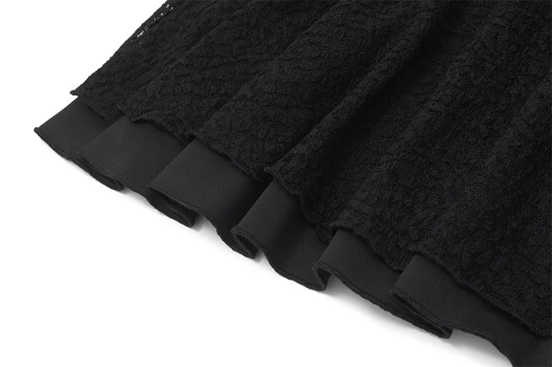 Sultry Black Lace Deep V Peplum Top | Fall & Holiday Party Perfect