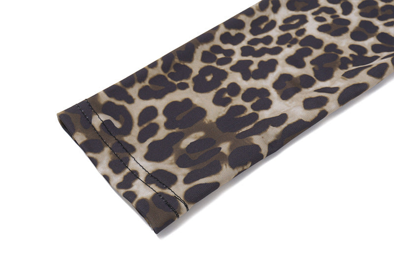 Fierce Fall Fashion: Leopard Print Halter Top with Chic Cold Shoulder Cut-Out