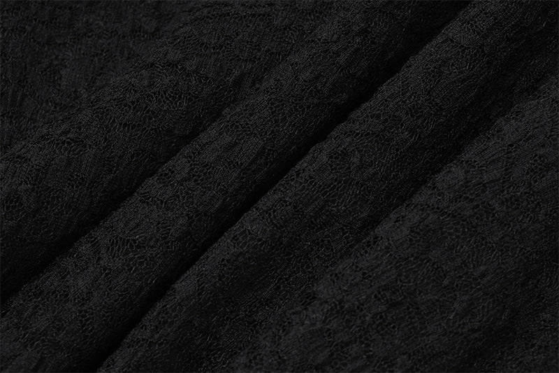 Sultry Black Lace Deep V Peplum Top | Fall & Holiday Party Perfect