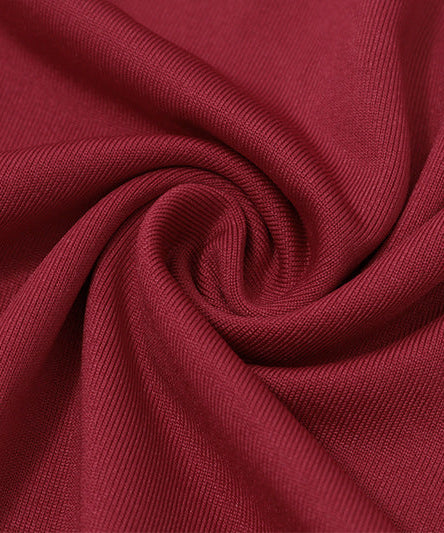 Effortless Elegance: Women's Smocked Ruffle Tube Maxi Dress in Rich Wine Red - Your Go-To for Fall & Festive Occasions