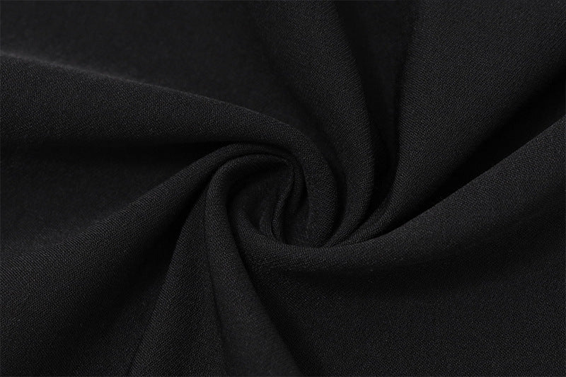 Wednesday Vibes Ruffle Trim Mini Dress - Spooky Chic for Fall & Halloween