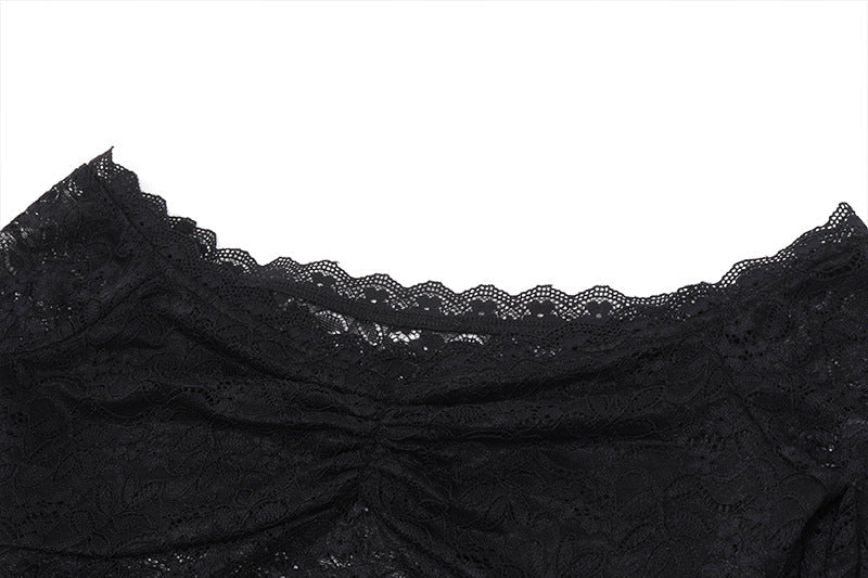 Dark Romance Lace Off-Shoulder Mini Dress - Your Chic Pick for Fall Nights & Holiday Parties