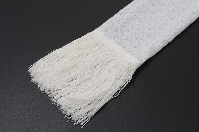 Autumn Boho Chic Fringe Knit V-Neck Cropped Sweater Top