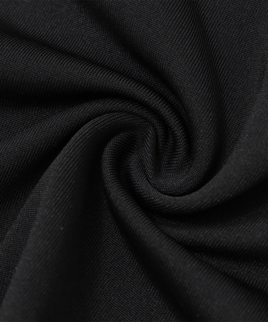 Edgy Chic Black Cutout Grommet Long Sleeve Top - Y2K Fall Fashion Statement