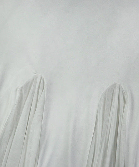 Elegant White Strapless Maxi Dress with Pleated Hem | Fall & Holiday Event Gown