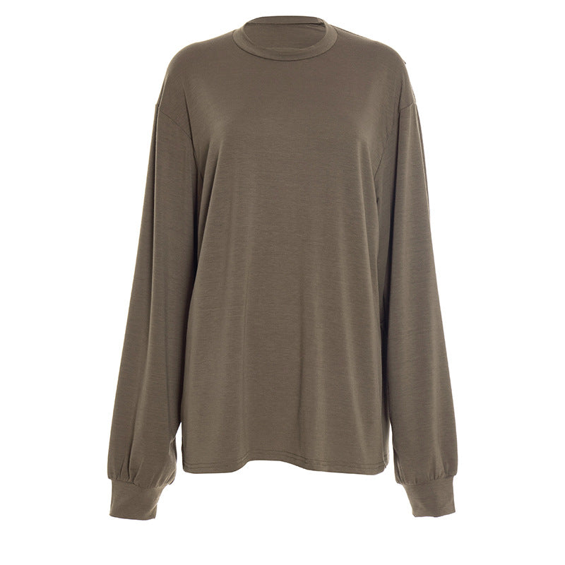 Fall Chic Cut-Out Back Long Sleeve Top - Open Shoulder & Back Style