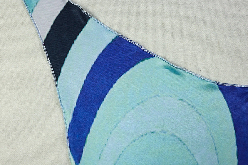 Vibrant Swirl Halter Maxi Dress | Backless Bodycon for Resort & Vacation