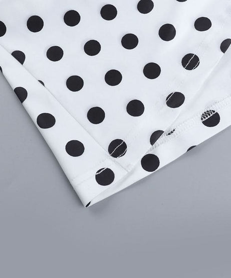 Chic Polka Dot Halter Maxi Dress - Backless Bodycon for Holiday Glamour