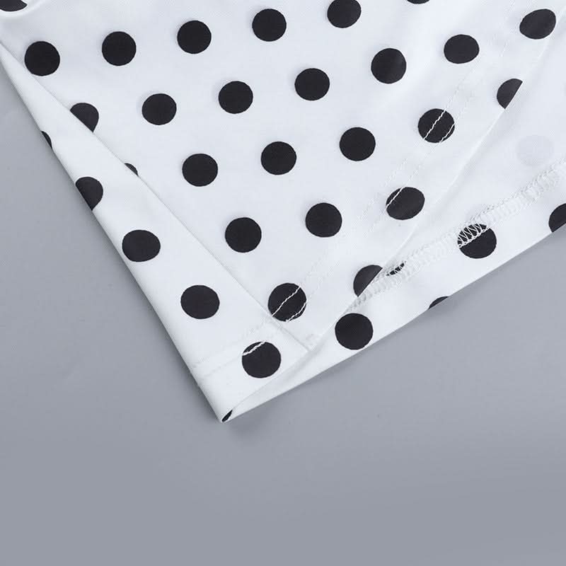 Chic Polka Dot Halter Maxi Dress - Backless Bodycon for Holiday Glamour