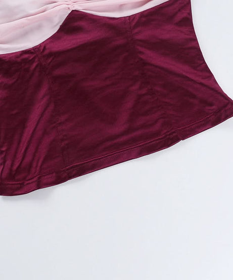 Fall Rendezvous: Berry & Blush Ruched Halter Cami Top | Sweetheart Neckline