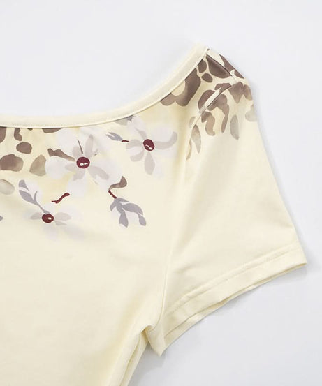 Wild Romance Asymmetric Leopard & Floral One-Shoulder Top - Fall Chic Style