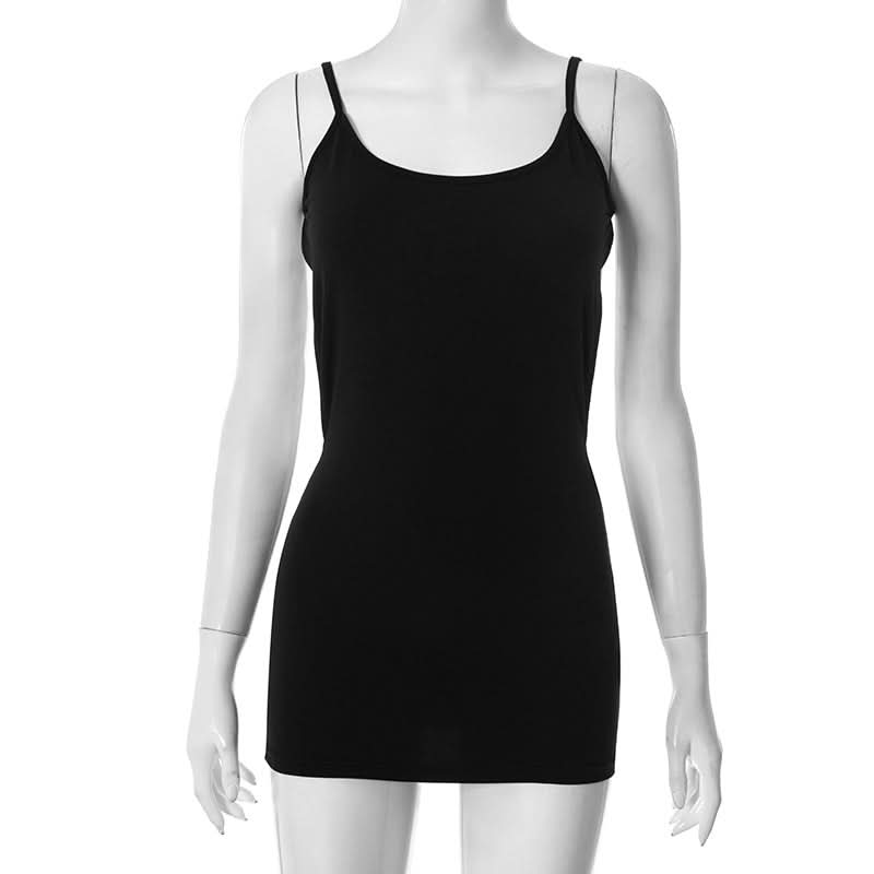 Effortless Chic Black Cami Mini Slip Dress - Versatile Fall & Holiday Essential for Women