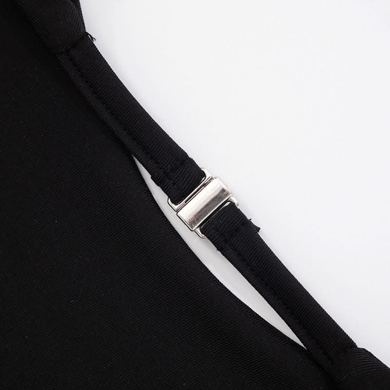 Sultry Chic Black Tie-Back Long Sleeve Crop Top – Your Go-To for Fall Nights & Holiday Glam