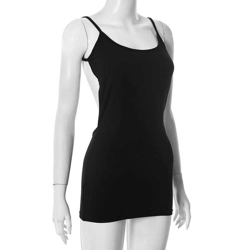 Effortless Chic Black Cami Mini Slip Dress - Versatile Fall & Holiday Essential for Women